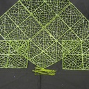 SQUARE BRICK 8" GLITTER GREEN (6/BAG)