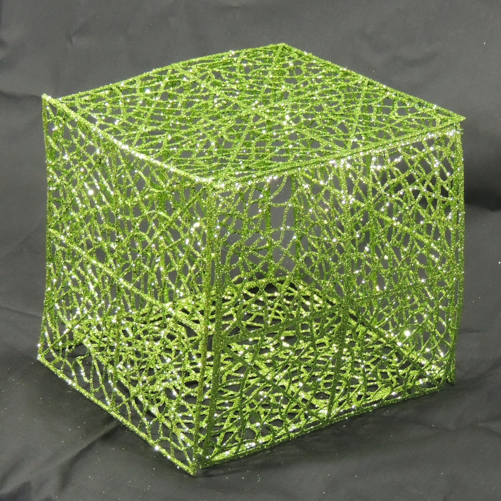 SQUARE BRICK 8" GLITTER GREEN (6/BAG)