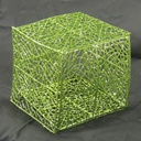 SQUARE BRICK 8" GLITTER GREEN (6/BAG)
