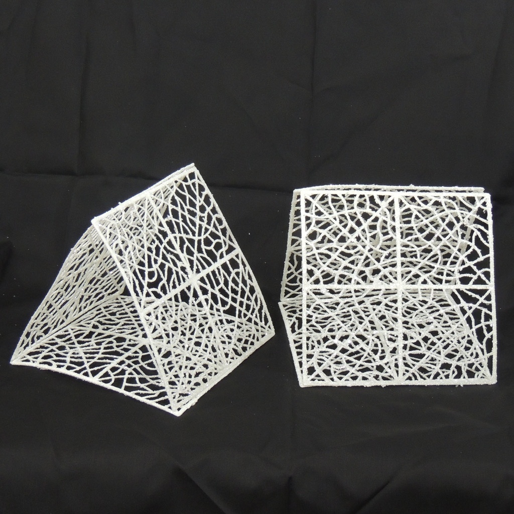 SQUARE BRICK 8" GLITTER WHITE (6/BAG)