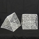 SQUARE BRICK 8" GLITTER WHITE (6/BAG)