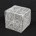 SQUARE BRICK 8" GLITTER WHITE (6/BAG)