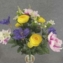 PEONY/LILY/RANUNCULUS BUSH X18 23" FUSH/YEL/PURP