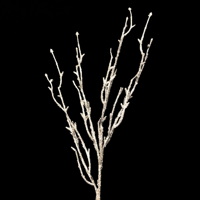 22&quot; GLITTER TWIG BRANCH SILVER
