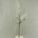 FERN SPRAY SNOW FLOCKED 21"