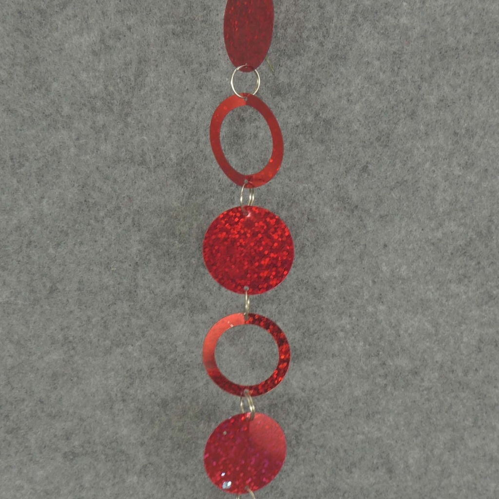 6' CIRCLE/LOOP GARLAND - RED