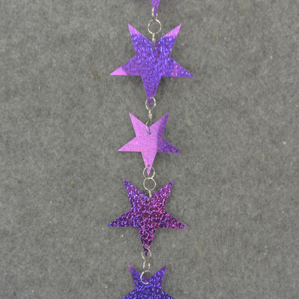 72" STAR GARLAND - PURPLE