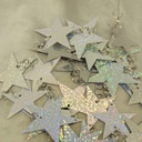 72" STAR GARLAND - SILVER