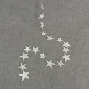 72" STAR GARLAND - WHITE