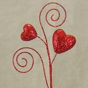 HEART CURLY PICK  24&quot; RED