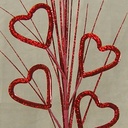 HEART SPRAY W/GRASS  26" RED