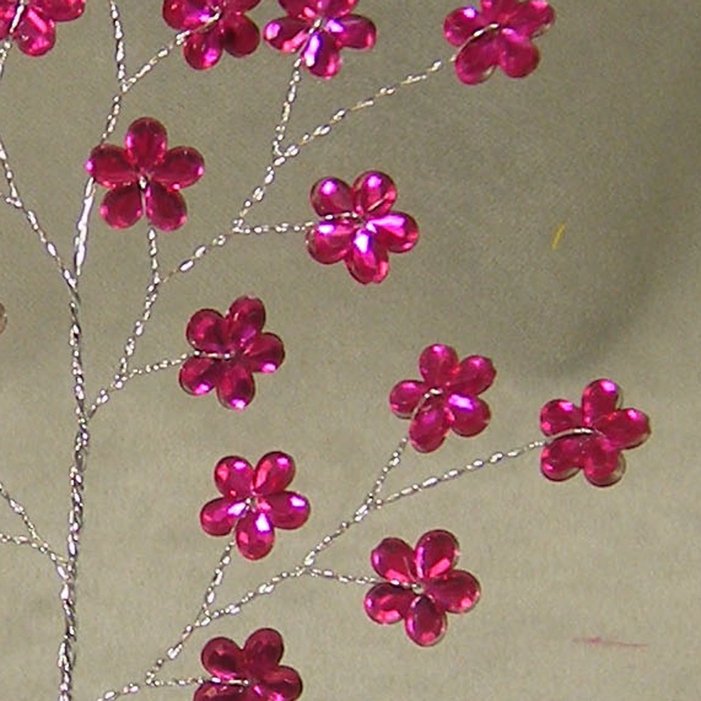 JEWEL FLOWER 8" PICK   FUSCIA