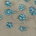 JEWEL FLOWER 6.75" PICK  BLUE