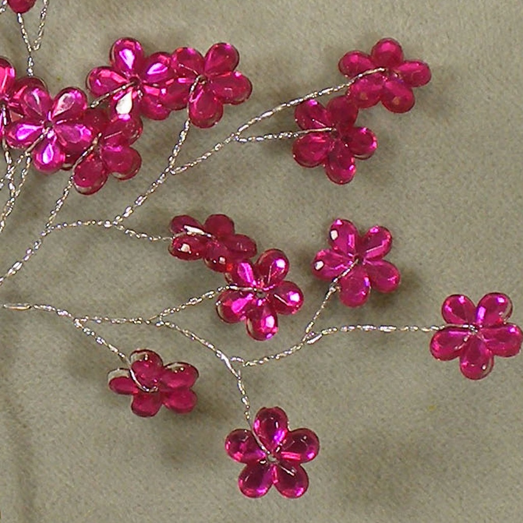 JEWEL FLOWER 6.75&quot; PICK  FUCHSIA