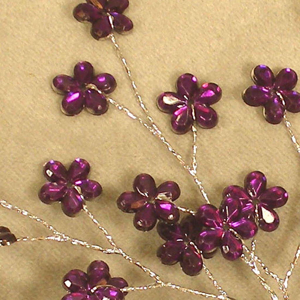 JEWEL FLOWER 6.75" PICK  PURPLE