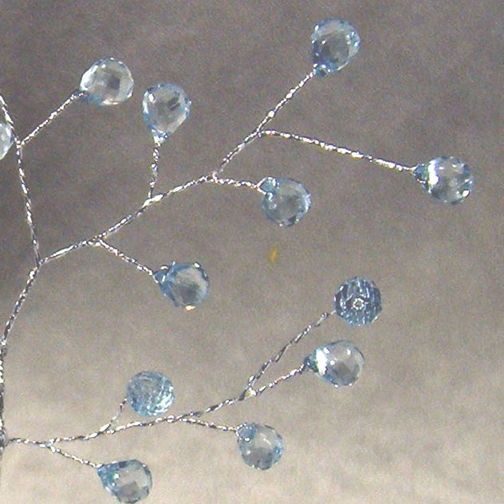 ACRYLIC BEAD PICK 8"  BLUE