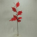 HOLLY LEAF VELVET W/GLITTER 29"  RED