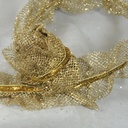 RIBBON 6' X 3" GLITTER MESH  GOLD