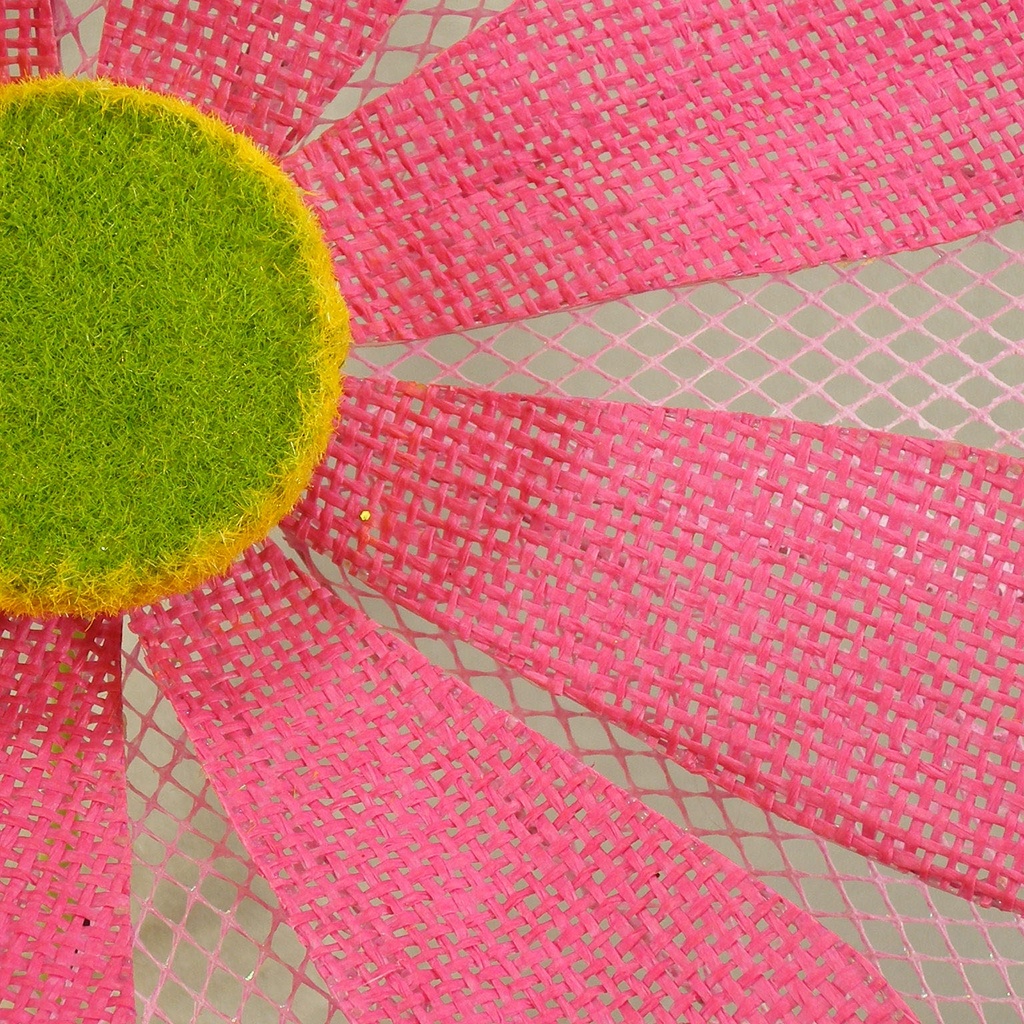 DAISY 12&quot; BURLAP PICK  PINK