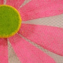 DAISY 12" BURLAP PICK  PINK