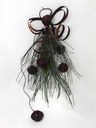 DOOR HANGER 15" W/PINE & BELLS RUSTIC