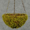 BASKET HANGING 8"D X 21"H X 5"D MOSS/TWIG