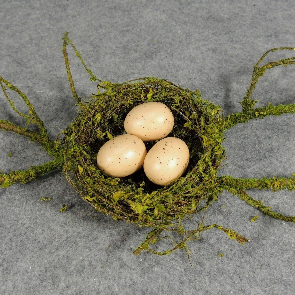 NEST ON BRANCH TWIG/MOSS 17"L 4.5" NEST