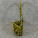 BASKET HALF WALL MOSS/TWIG 15&quot;H X 11&quot;W X 4&quot;D