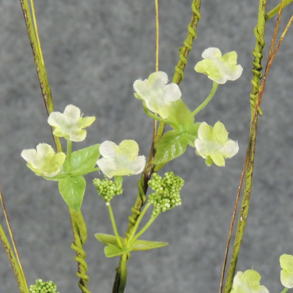 FLOWERING TWIG 42" CREAM/GREEN