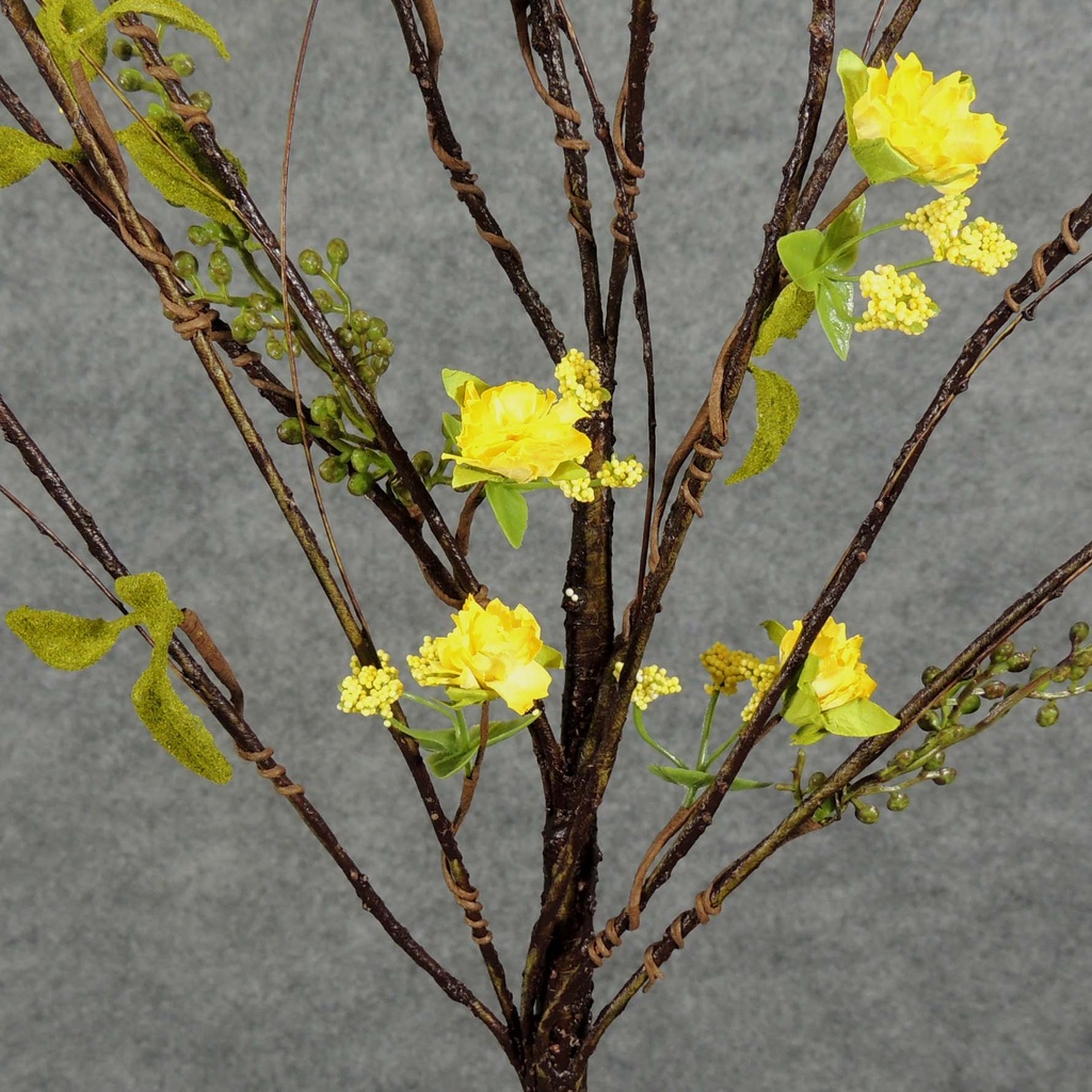 FLOWERING TWIG BRANCH 44&quot;  YELLOW