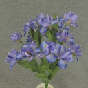 IRIS BUSH X9 18" SATIN  PURPLE/LAVENDER