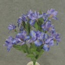 IRIS BUSH X9 18" SATIN  PURPLE/LAVENDER