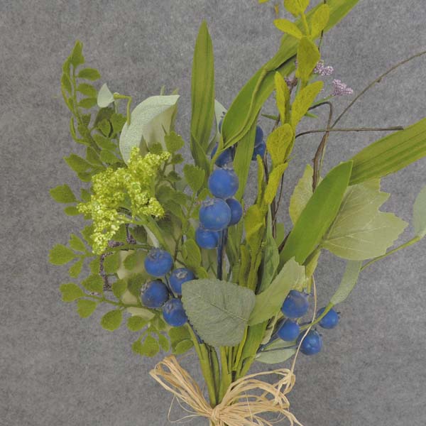 BERRY/FOLIAGE BUNDLE X6 17"  BLUE