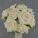 ROSE OPEN BUNDLE X9 10"  CREAM/PINK