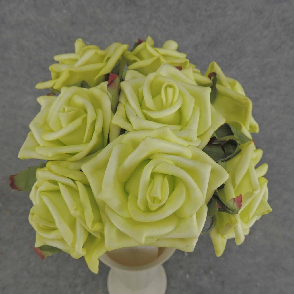 ROSE OPEN BUNDLE X9 10"  GREEN