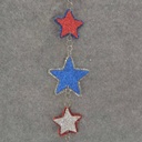 STAR GARLAND GLIT/TINSEL 54"