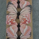 BUTTERFLY PRINTED 3&quot; W/WIRE 6/BOX 2-AST PINK