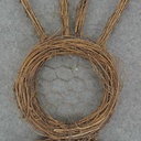 BUNNY WREATH TWIG 12x25" (PLAIN)