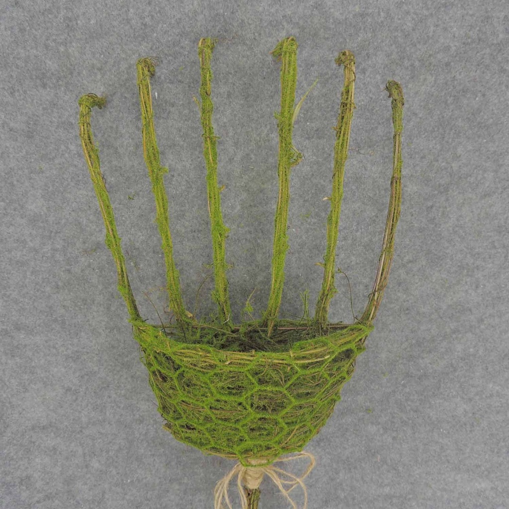 RAKE PLANTER TWIG/MOSS SMALL 8x28"