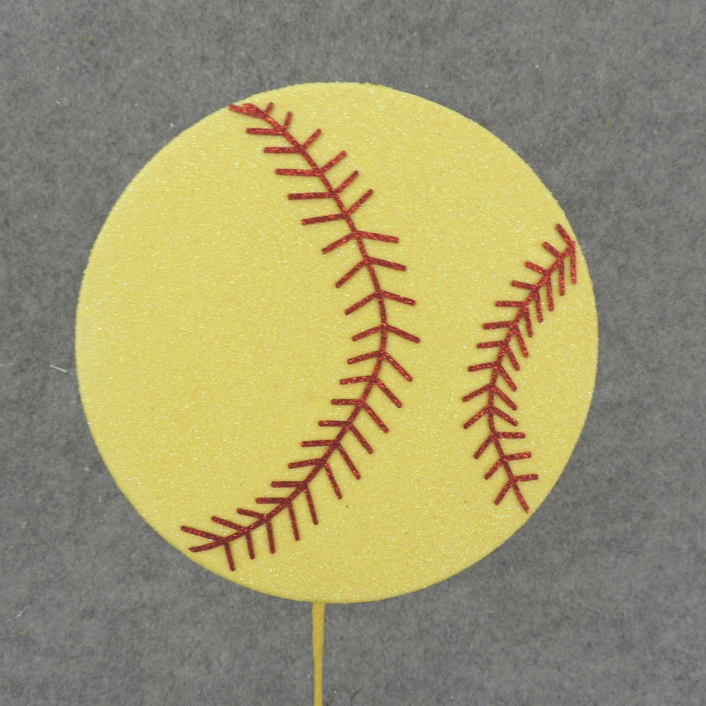 SOFTBALL 6"dia W/14"PICK (6/BAG)