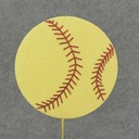 SOFTBALL 6"dia W/14"PICK (6/BAG)
