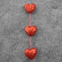 HEART TRIPLE PICK 21&quot; RED (6/BAG)
