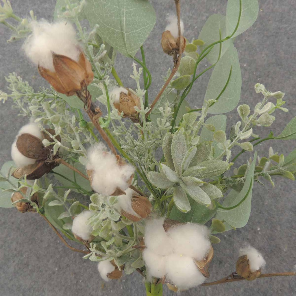 COTTON/EUCALYPTUS BUSH 21" 