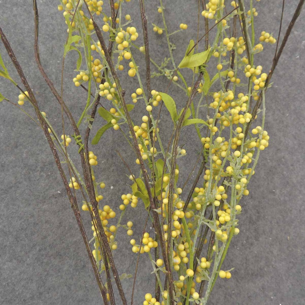 BUBBLEBERRY TWIG SPRAY 42&quot; YELLOW