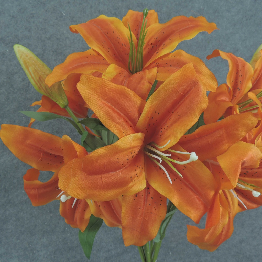 LILY BUSH X9 21" 8" dia  ORANGE