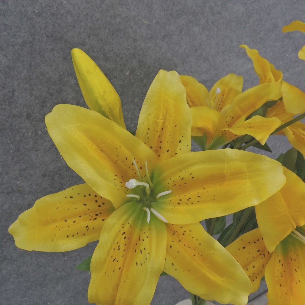 LILY BUSH X9 21" 8" dia  YELLOW