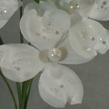 DOGWOOD PICK W/PEARLS & MICA (6/BG)  13.5" OAL