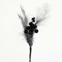 PEARL/FEATHER PICK 11" (6/BAG)  BLACK
