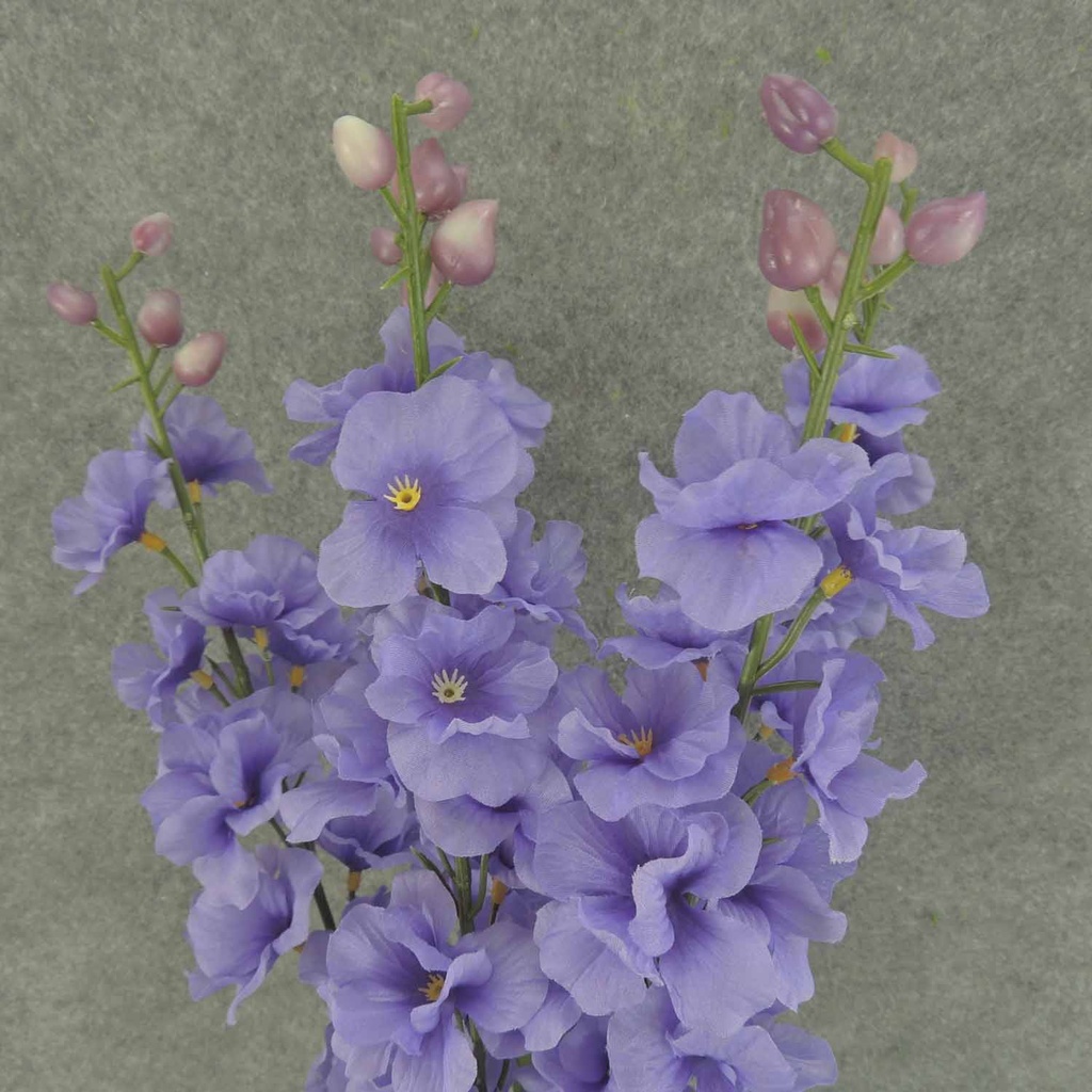 DELPHINIUM BUSH X5 23" W/BUDS  LIGHT PURPLE