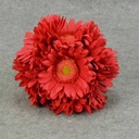 GERBERA DAISY BOUQUET X9 10.5"  DARK RED